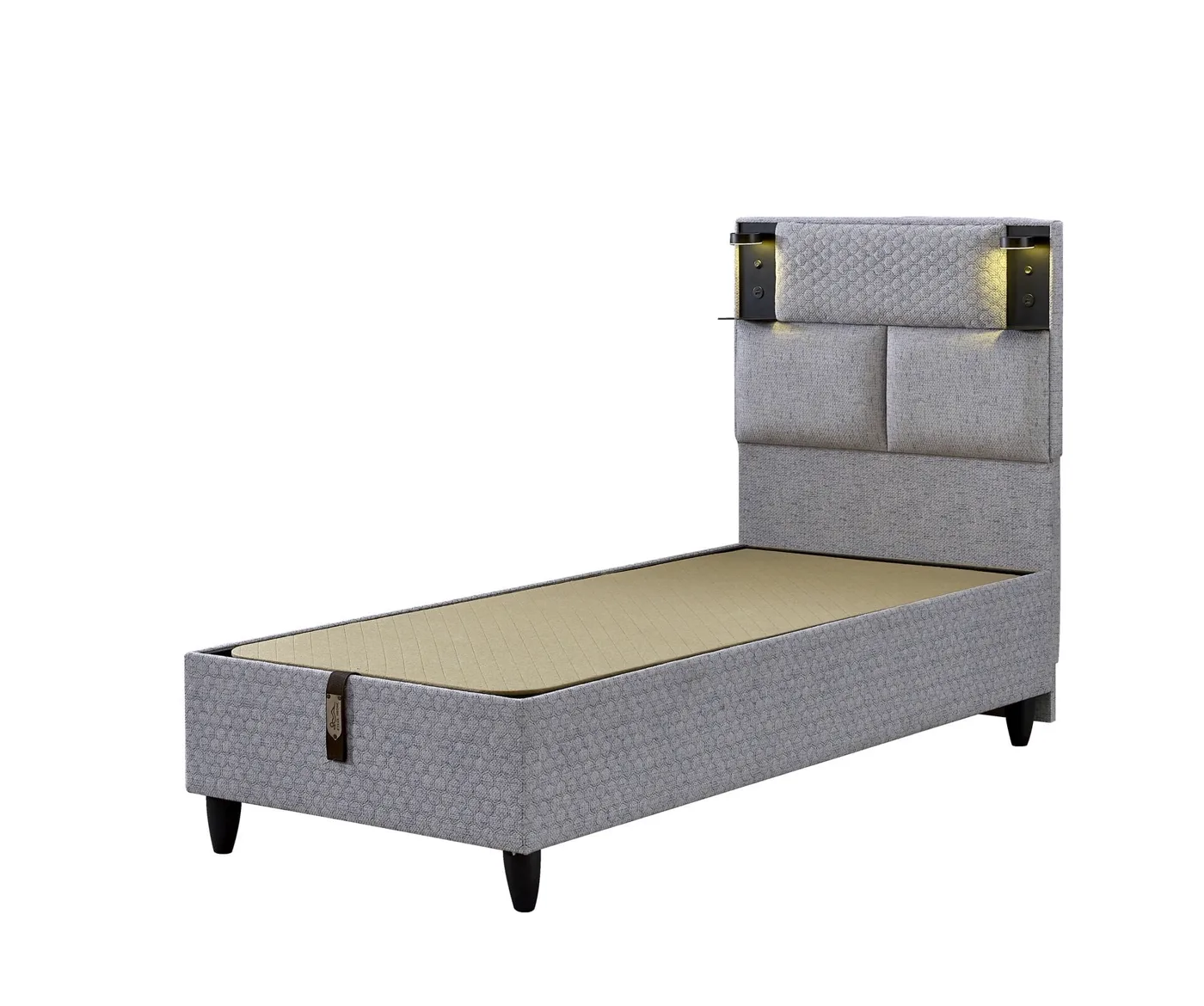 Parma 120x200 Tek Kişilik Baza ve Başlık Seti