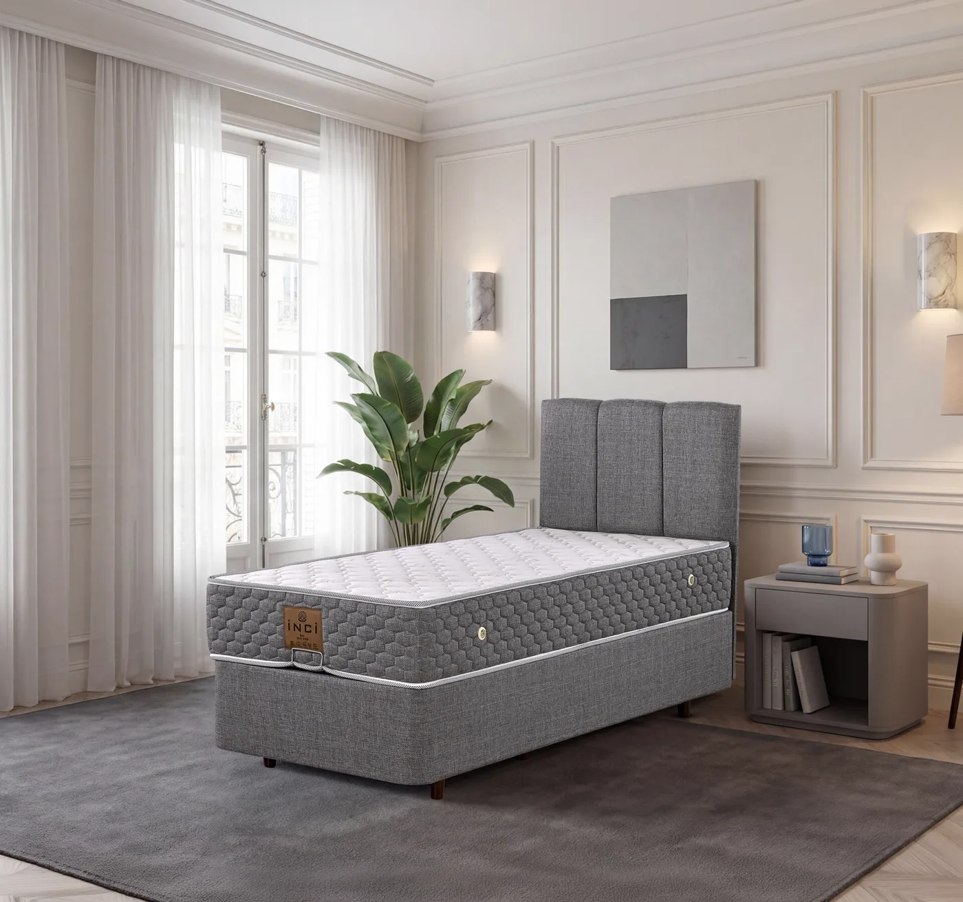 Soho 90x200 Tek Kişilik Yatak, Baza, Başlık Seti