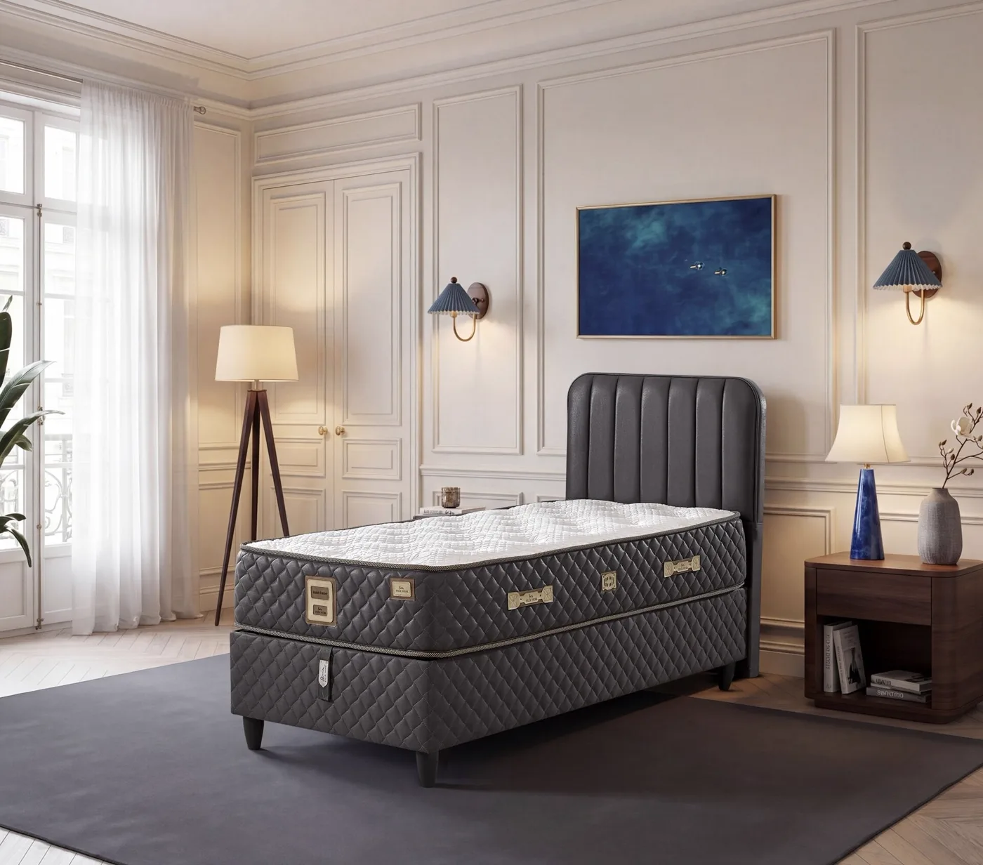 Oslo 120x200 Tek Kişilik Yatak, Baza, Başlık Seti