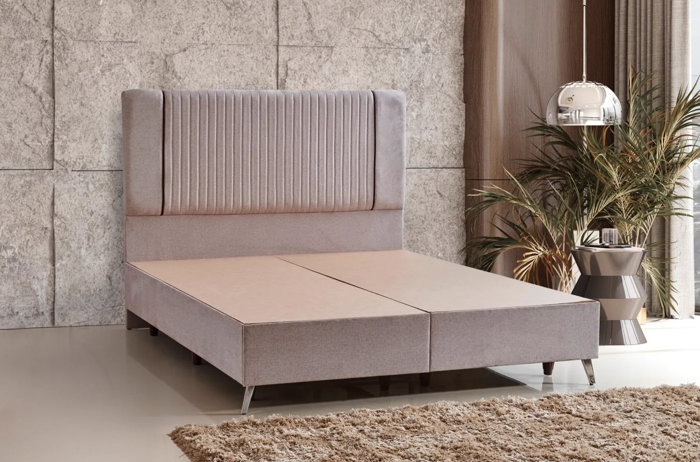 Lucca Sandıksız 150x200 Çift Kişilik Baza, Başlık Seti