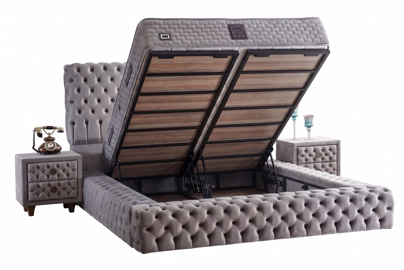 Carol Plus 180x200 Çift Kişilik Baza, Başlık Seti