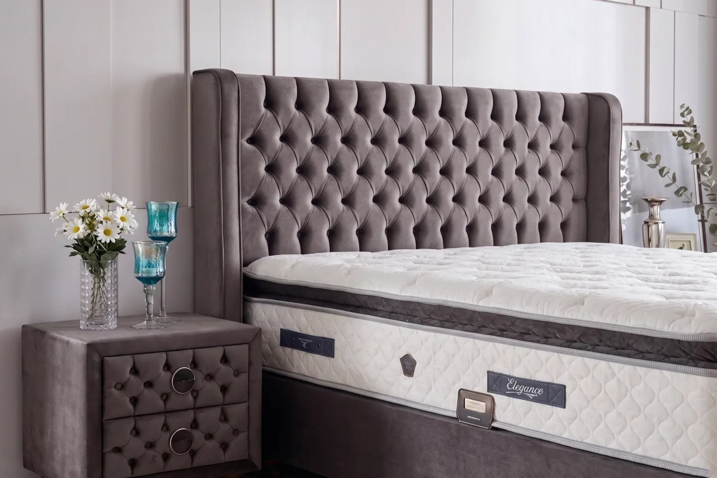 Elegance 100 cm Tek Kişilik Baza Başlığı