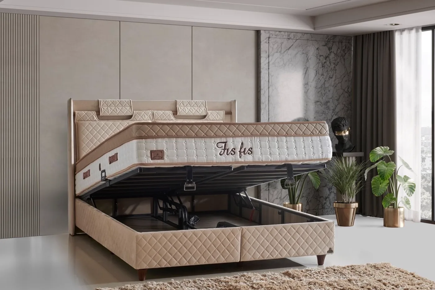 Fısfıs Plus 200x200 Çift Kişilik Baza