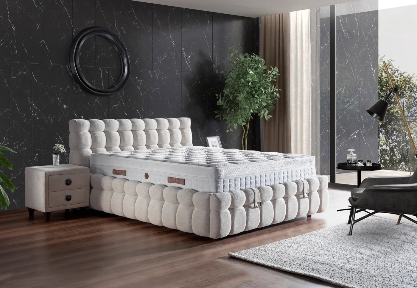 Form Sleep 140x200 Çift Kişilik Yatak, Baza, Başlık Seti