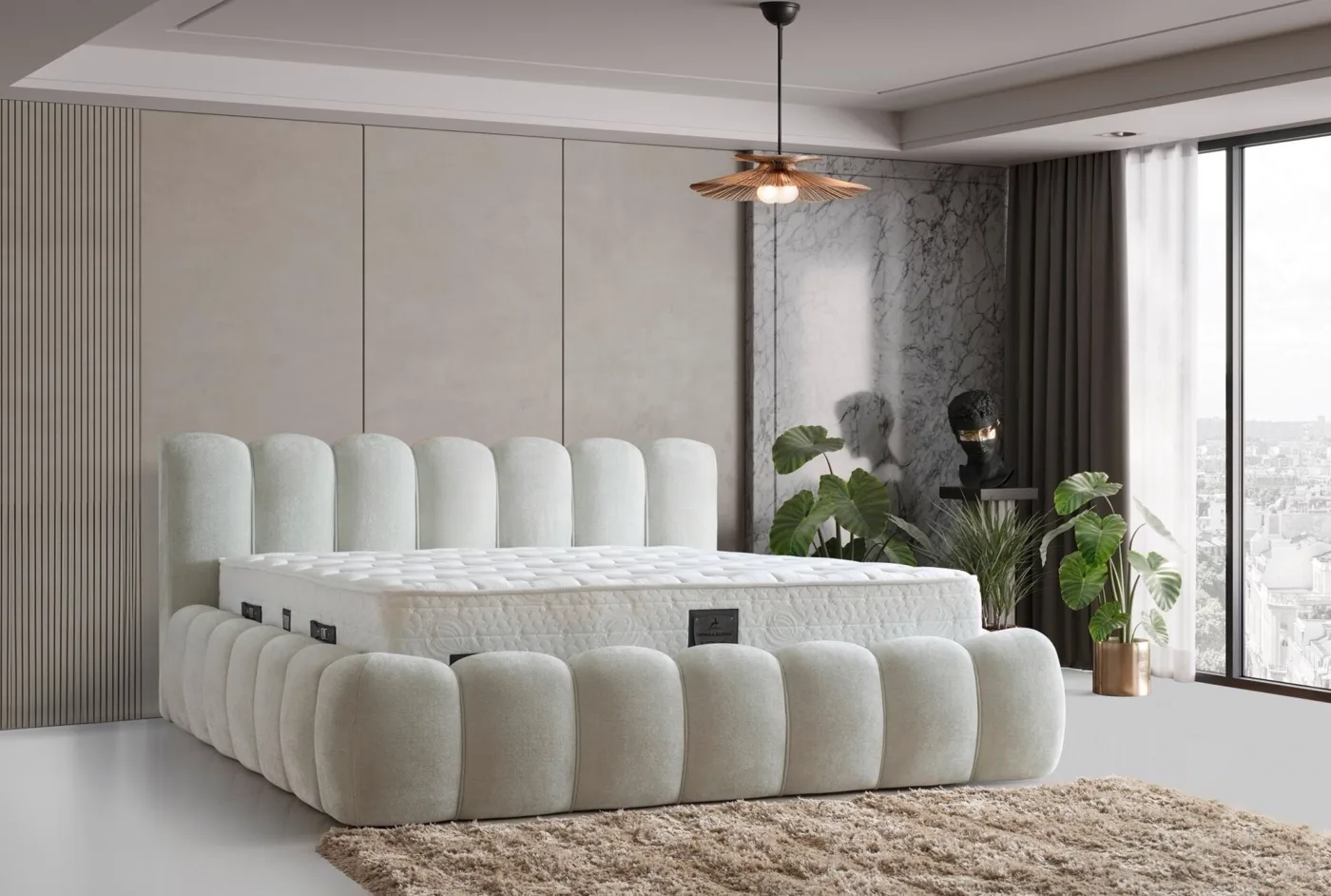Best Sandıklı 140x200 Çift Kişilik Yatak, Baza, Başlık Seti
