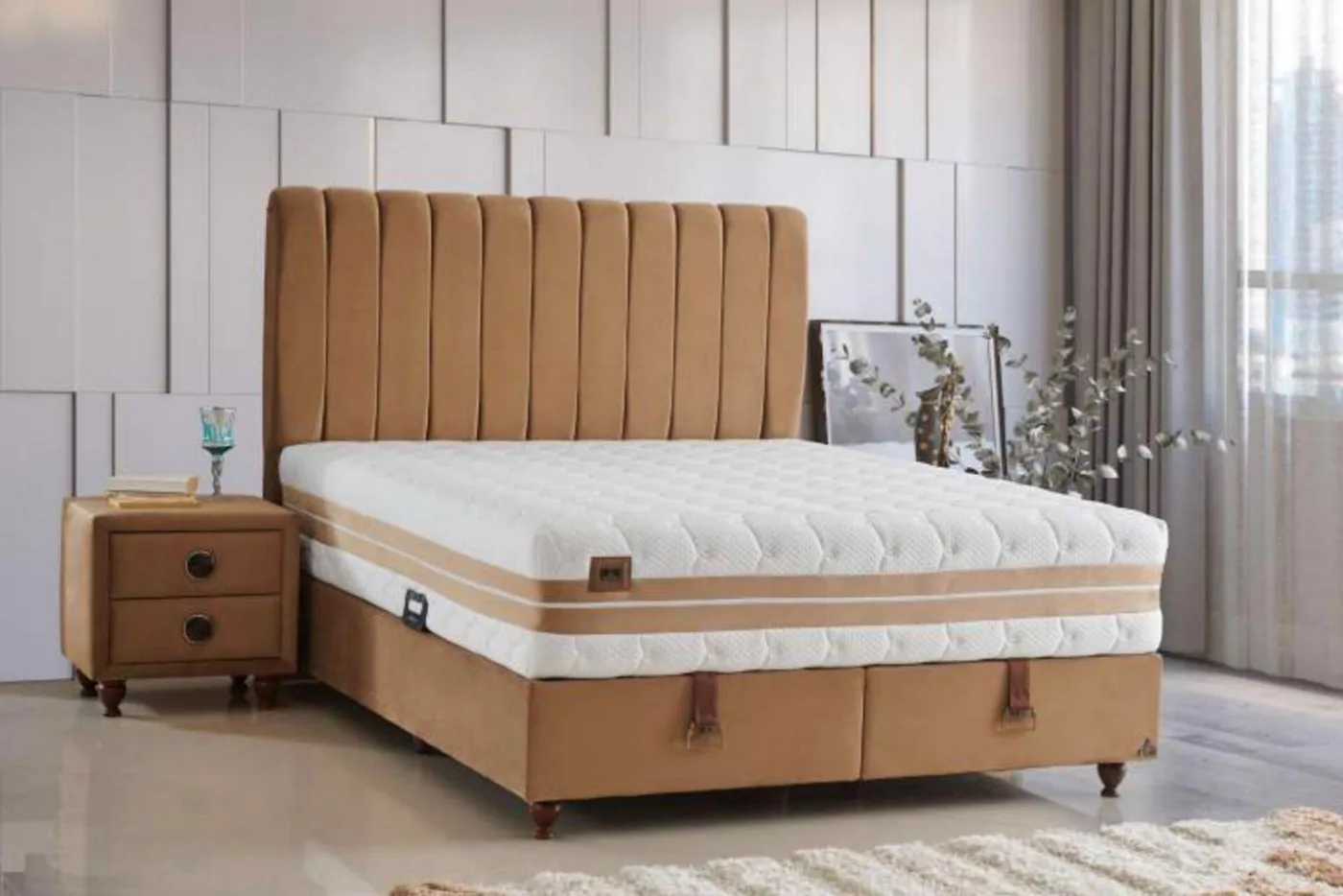 Visco Plus 120x200 Tek Kişilik Yatak, Baza, Başlık Seti