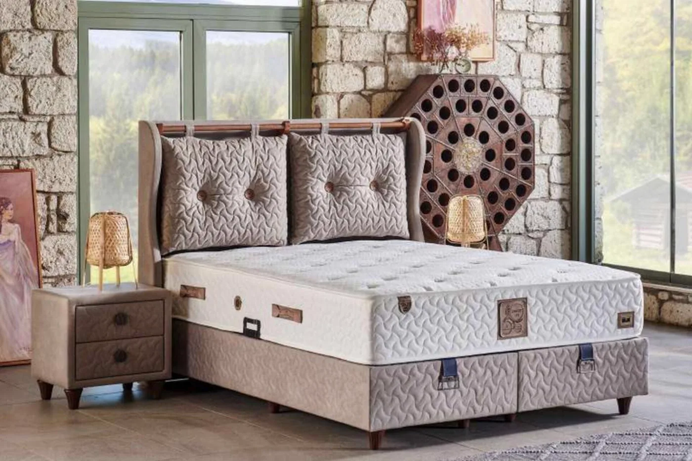 Comfort Life 100x200 Tek Kişilik Yatak, Baza, Başlık Seti