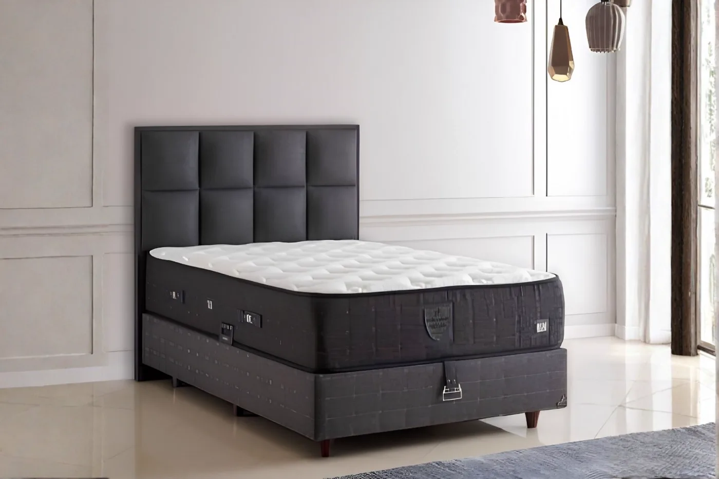 Nova 100x200 Tek Kişilik Yatak, Baza, Başlık Seti