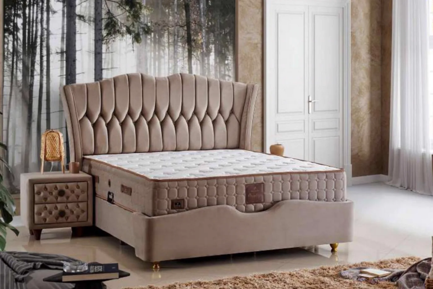 Prestige Plus 140x190 Çift Kişilik Yatak, Baza, Başlık Seti