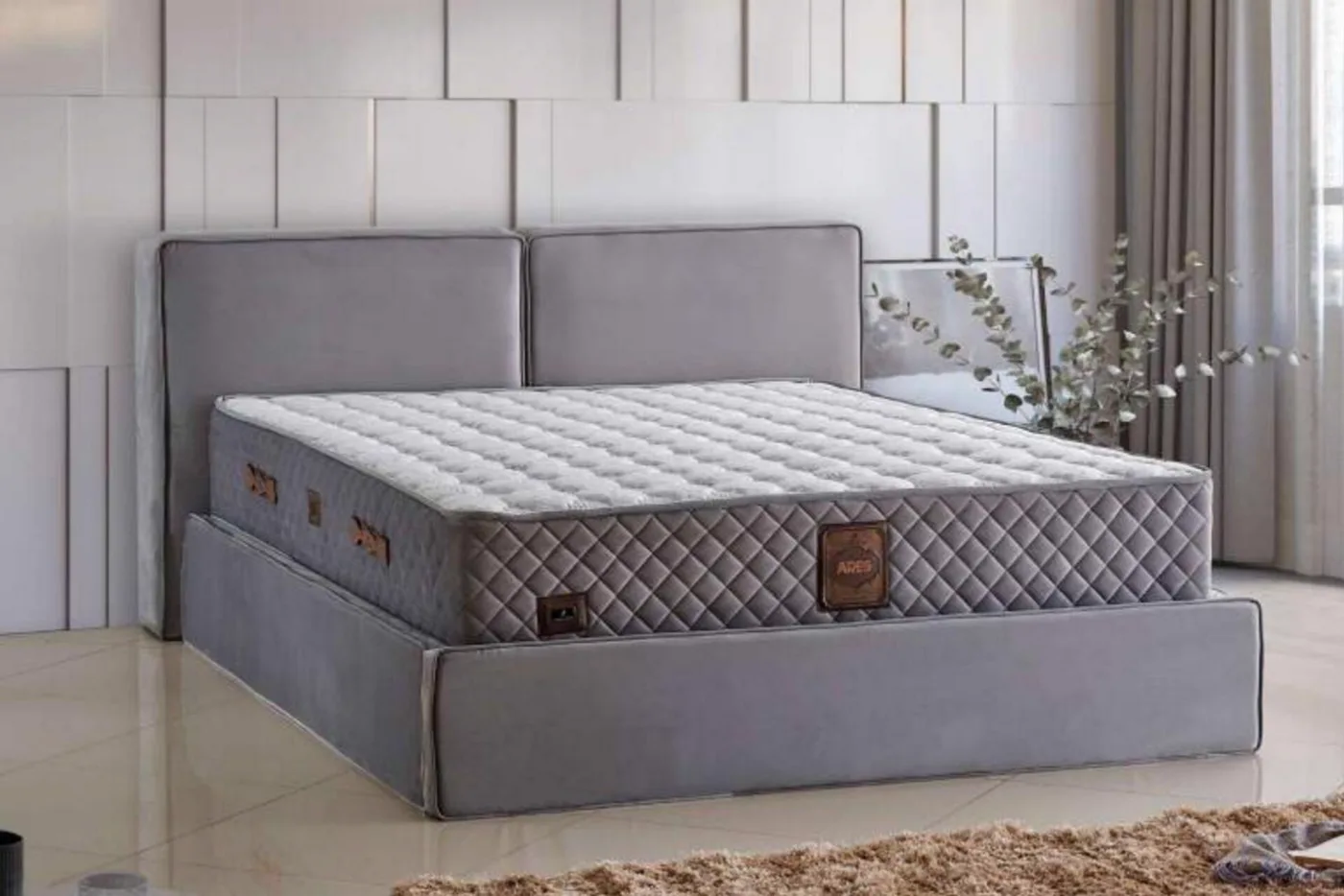 Ares 120x200 Tek Kişilik Yatak, Baza, Başlık Seti