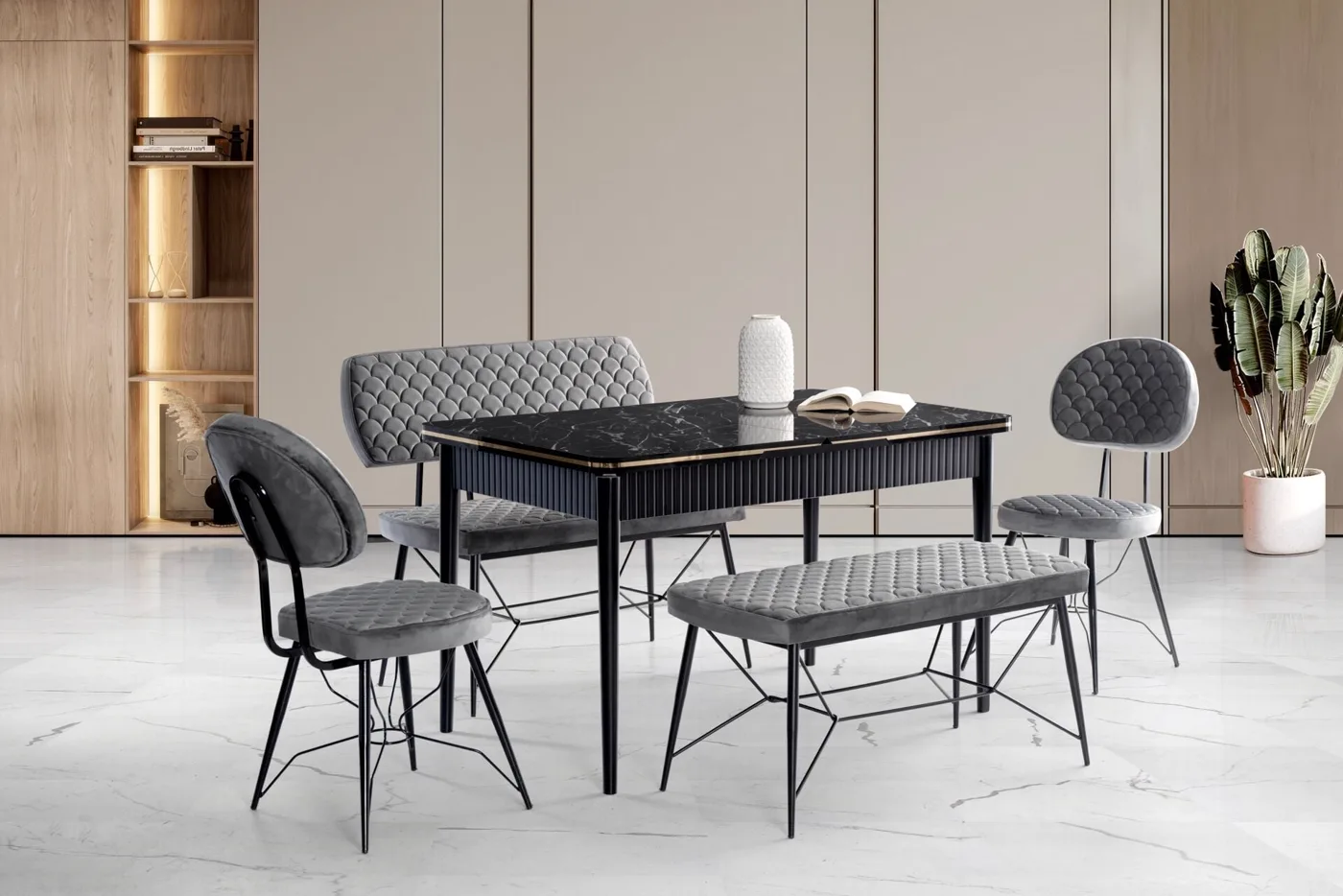 Yaz Bench Masa Sandalye Takımı Bendir