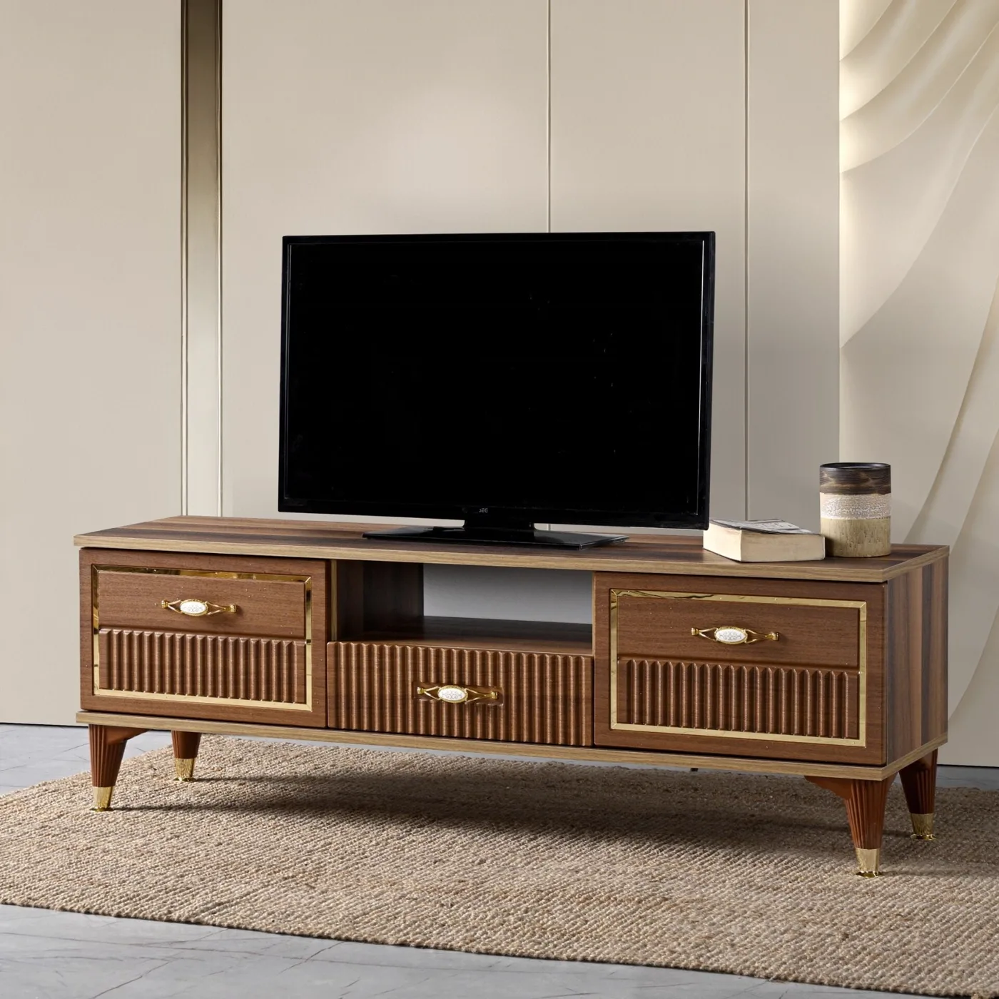 Aslan Fox 140'lık Tv Sehpası Atlantik Çam - Ceviz