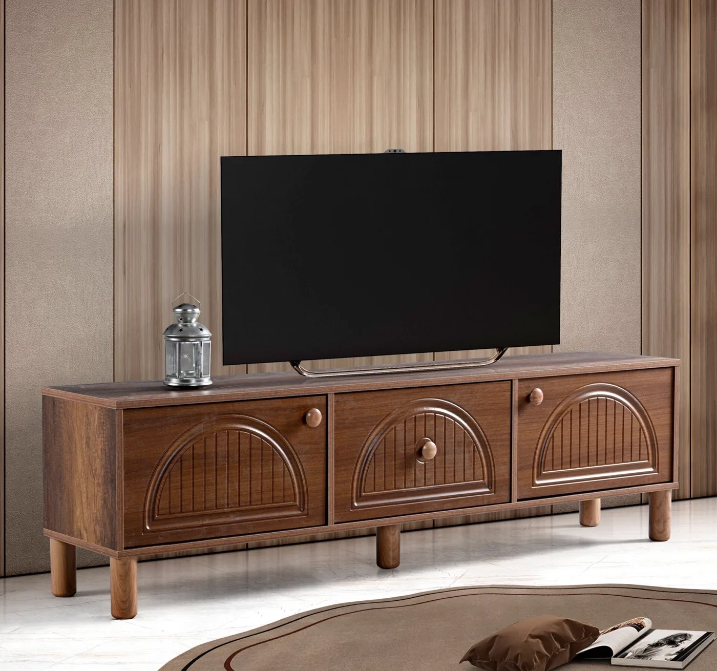 Aslan Bohem 180'lik Tv Sehpası Atlantik Çam - Ceviz