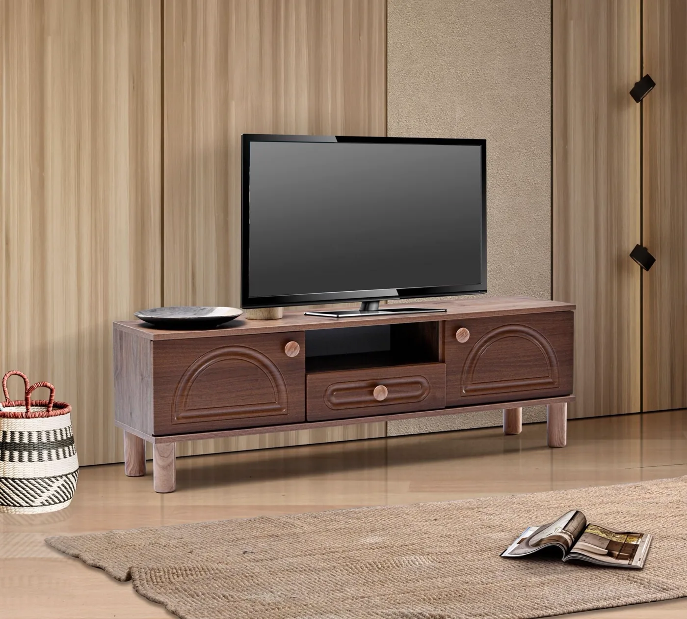 Aslan Bohem 160'lık Tv Sehpası Atlantik Çam - Ceviz