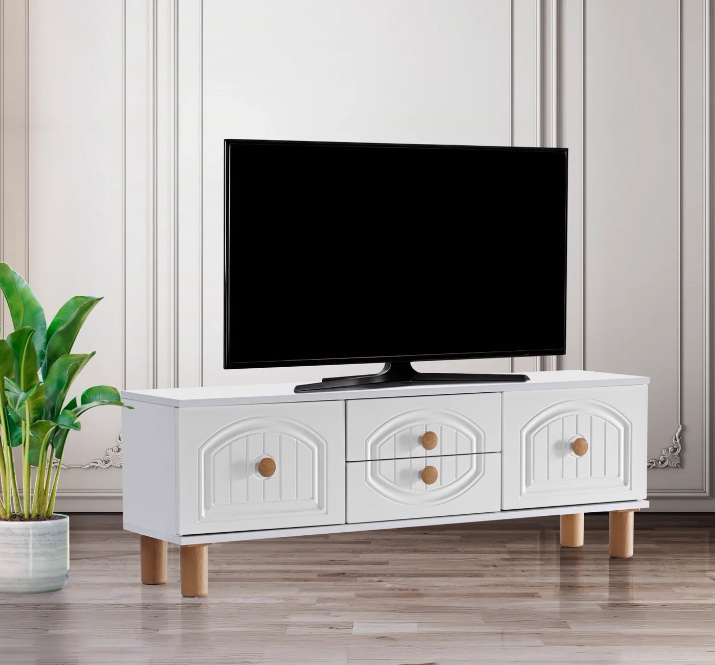 Aslan Ege Konak Tv Sehpası Beyaz