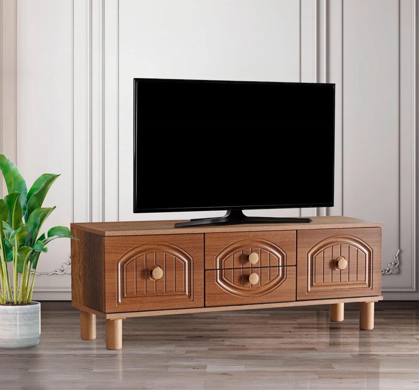 Aslan Ege Konak Tv Sehpası Atlantik Çam - Ceviz