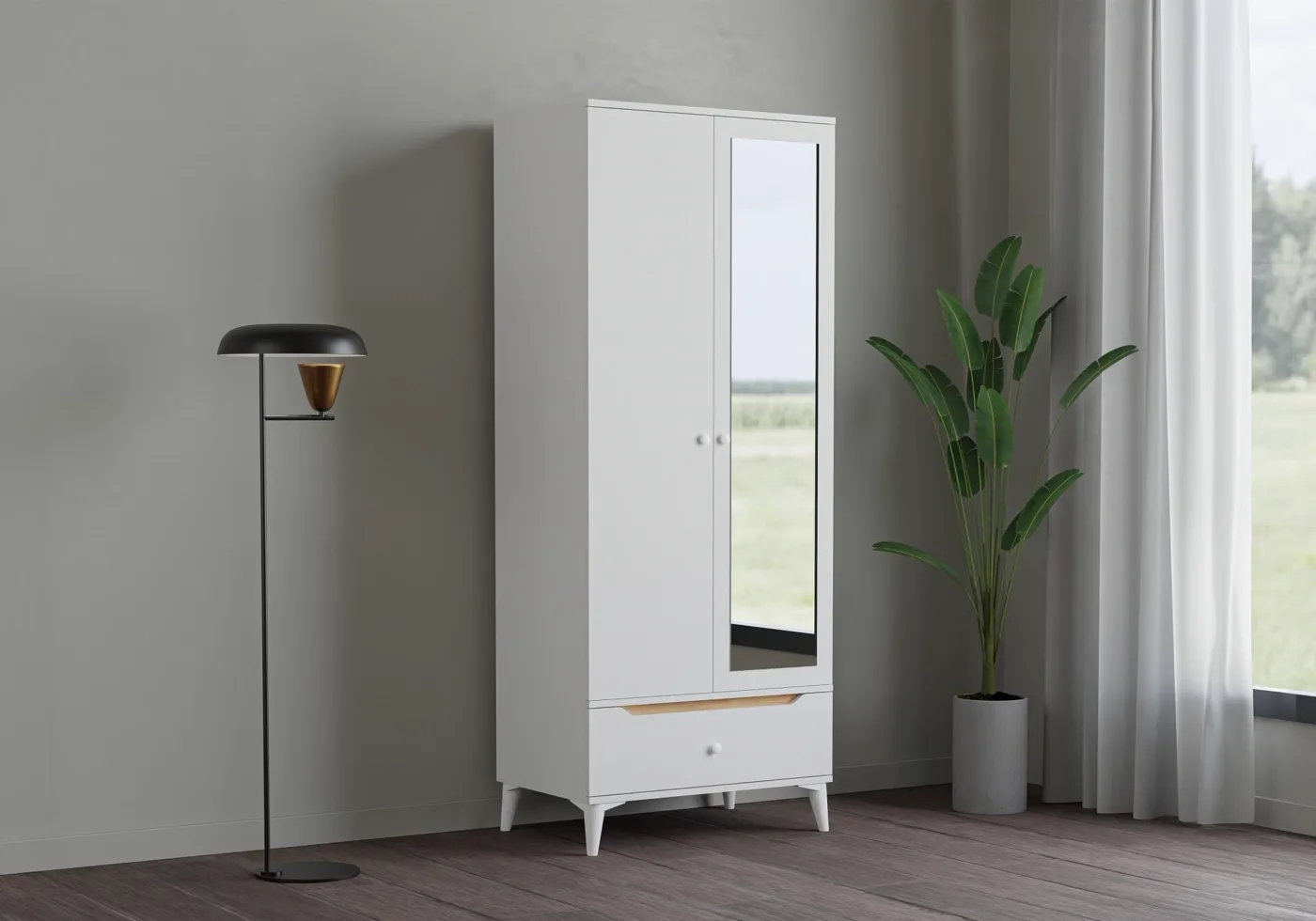 Carina 2 Kapılı Dolap - Beyaz