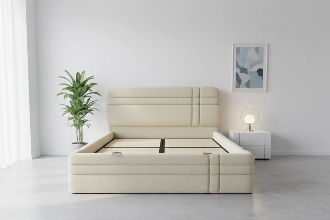 Royal Beyaz 180 x 200 Çift Kişilik Baza, Başlık Seti