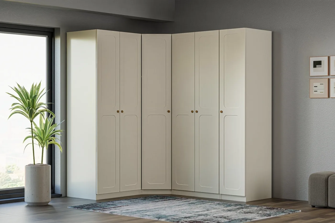 Royal Gardırop Köşe Takımı % 100 MDF - Aytaşı