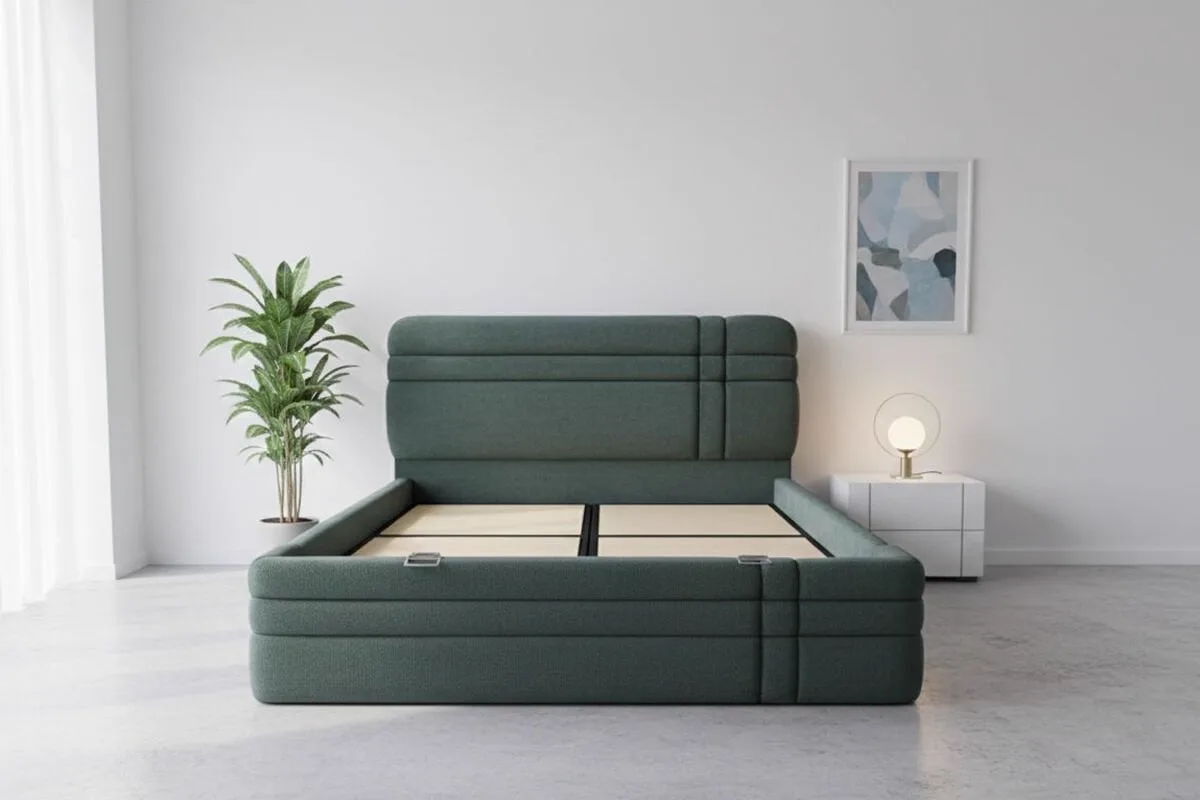 Royal Yeşil 180 x 200 Çift Kişilik Baza, Başlık Seti