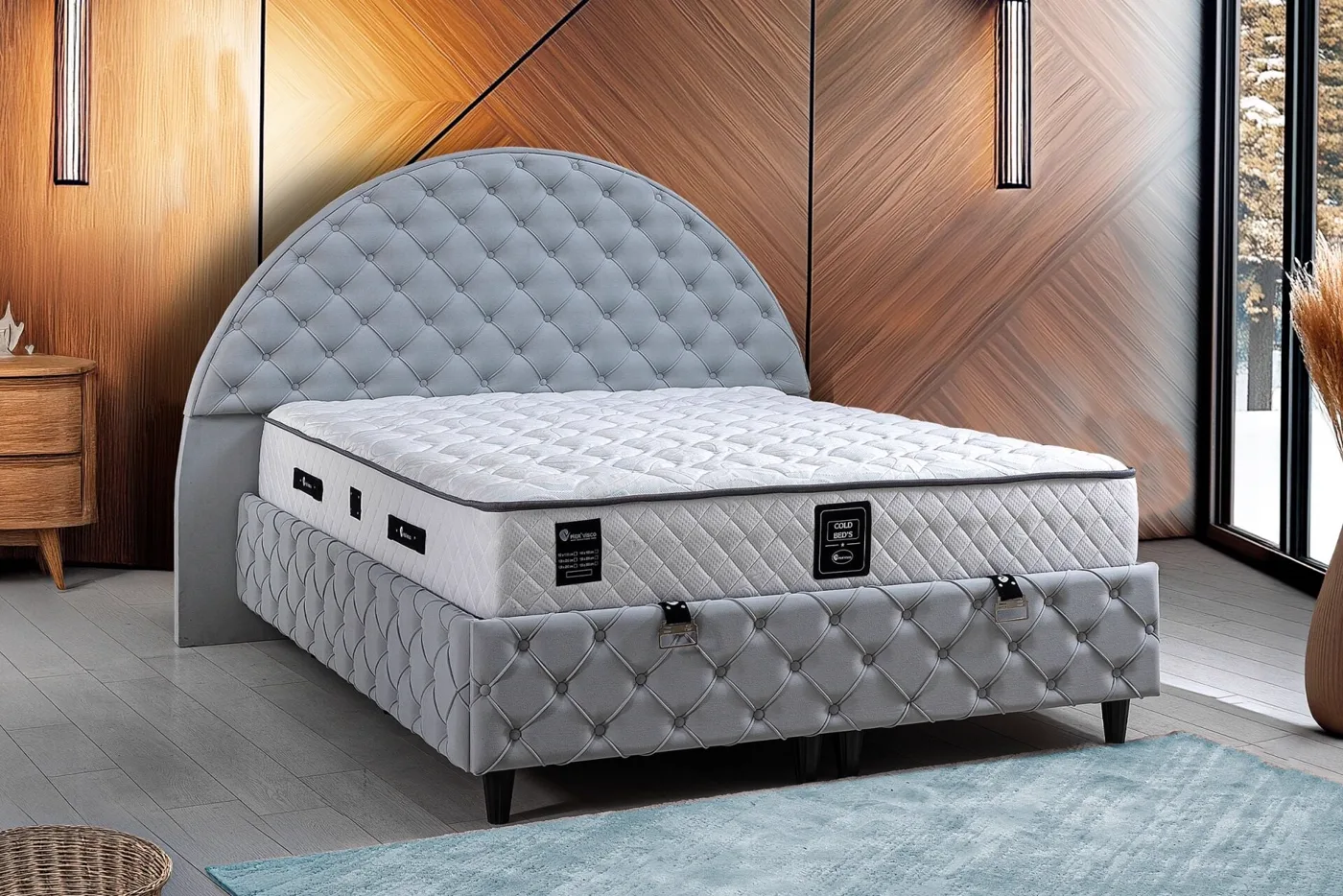 Cold Bed 90 cm Tek Kişilik Baza Başlığı