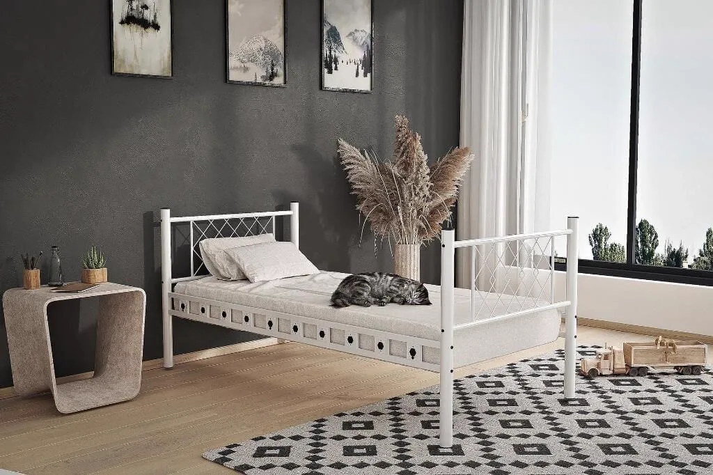 Metis Metal Karyola 90x190 ARM164 Beyaz