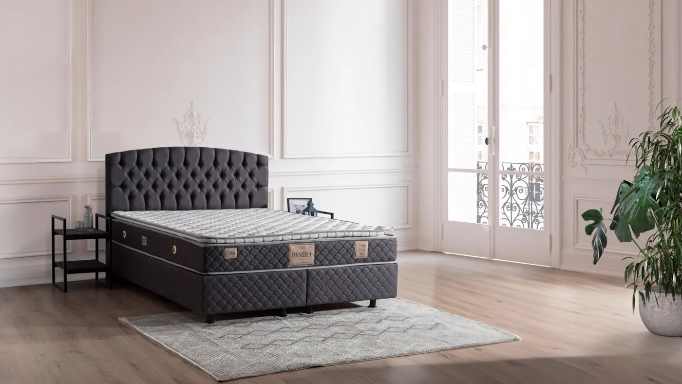 Pamira 150x200 Çift Kişilik Yatak, Baza, Başlık Seti