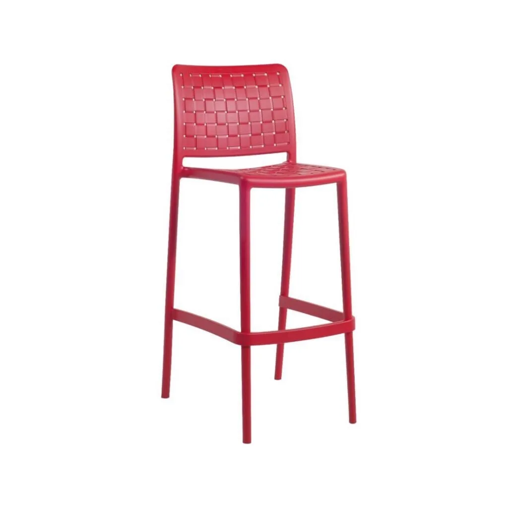 Fame-S Bar 75 cm Kırmızı Bar Sandalyesi