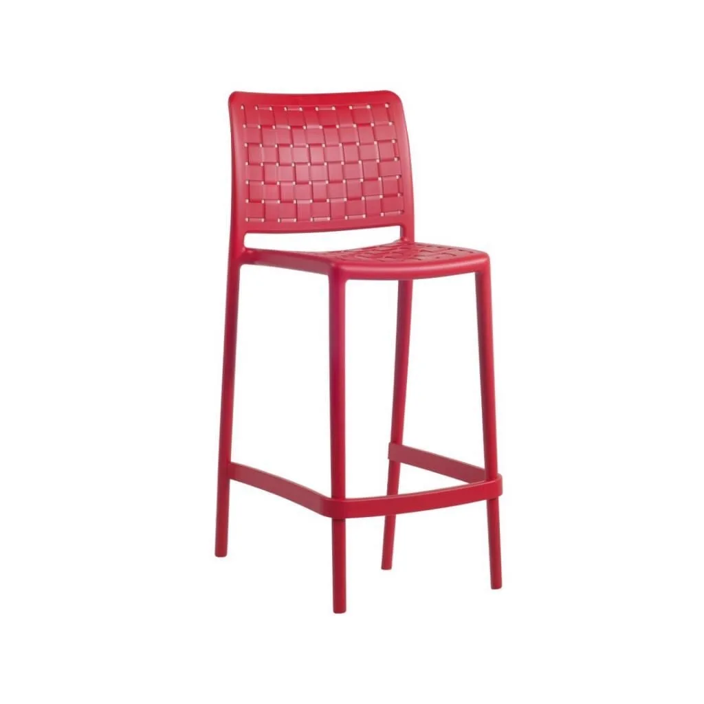Fame-S Bar 65 cm Kırmızı Bar Sandalyesi