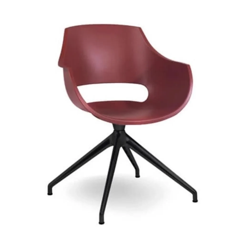 Opal Swivel Pro Koyu Kırmızı - Siyah Mutfak Sandalyesi