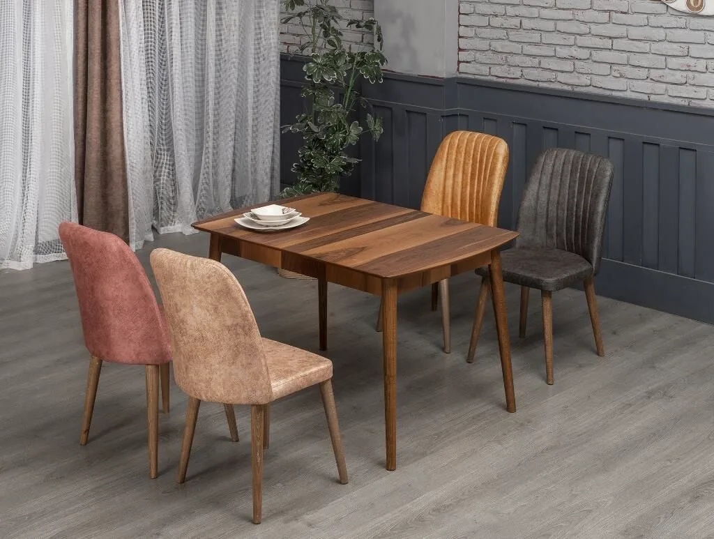 Class Parke Ceviz Masa Sandalye Takımı