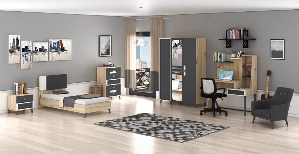 Simirna 3 Kapılı Genç Odası Takımı